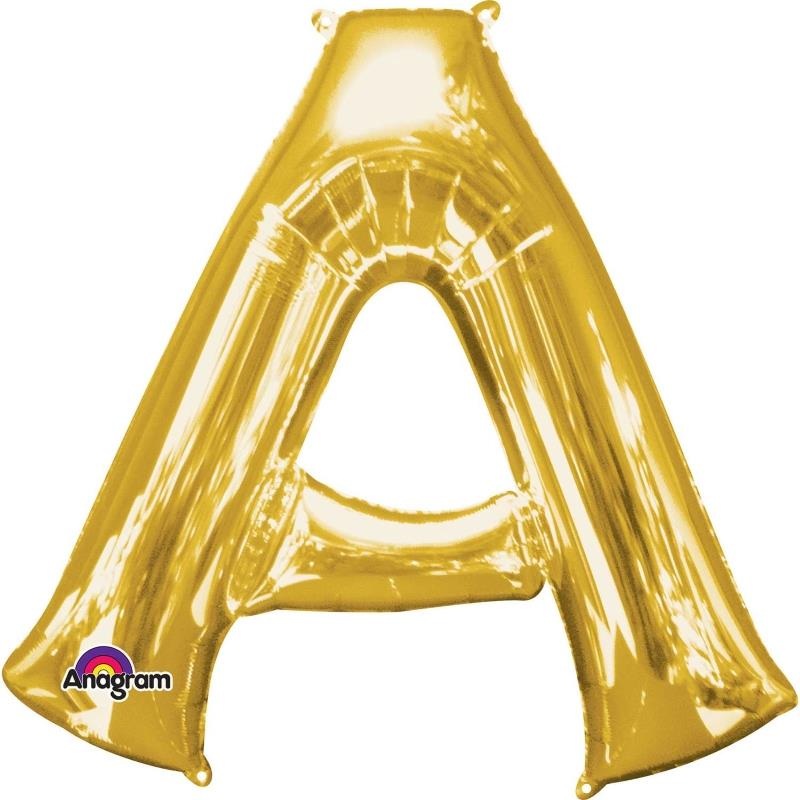 Balloon Letter A - Gold 34 inch Anagram
