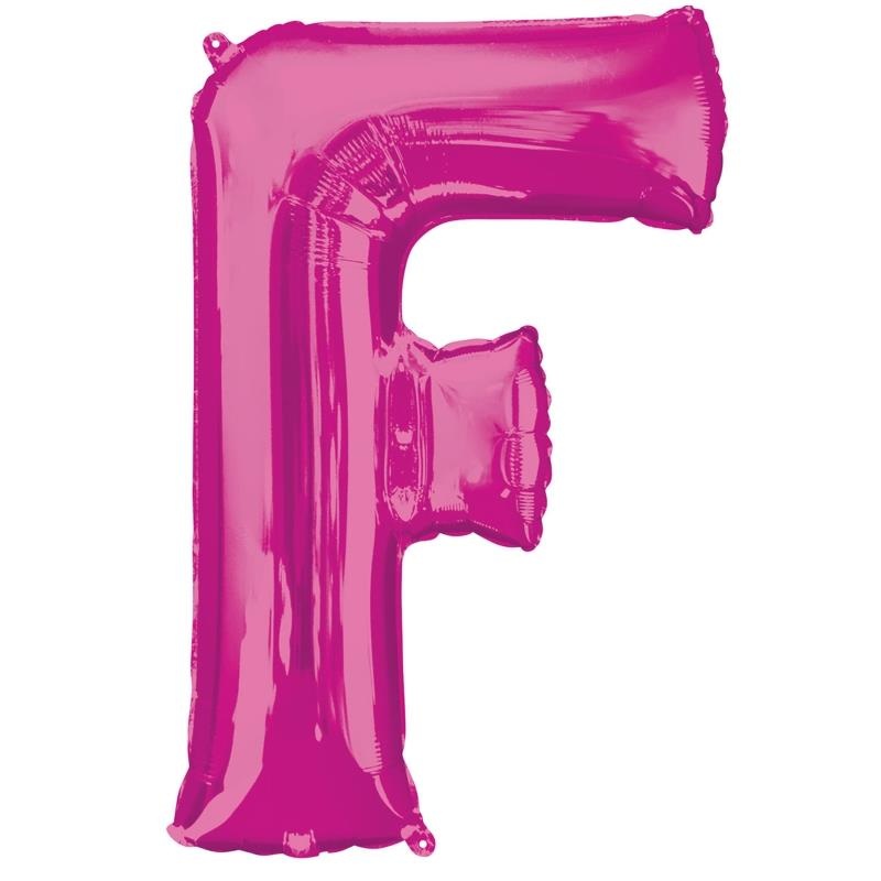 Balloon Letter F - Pink 34 inch Anagram