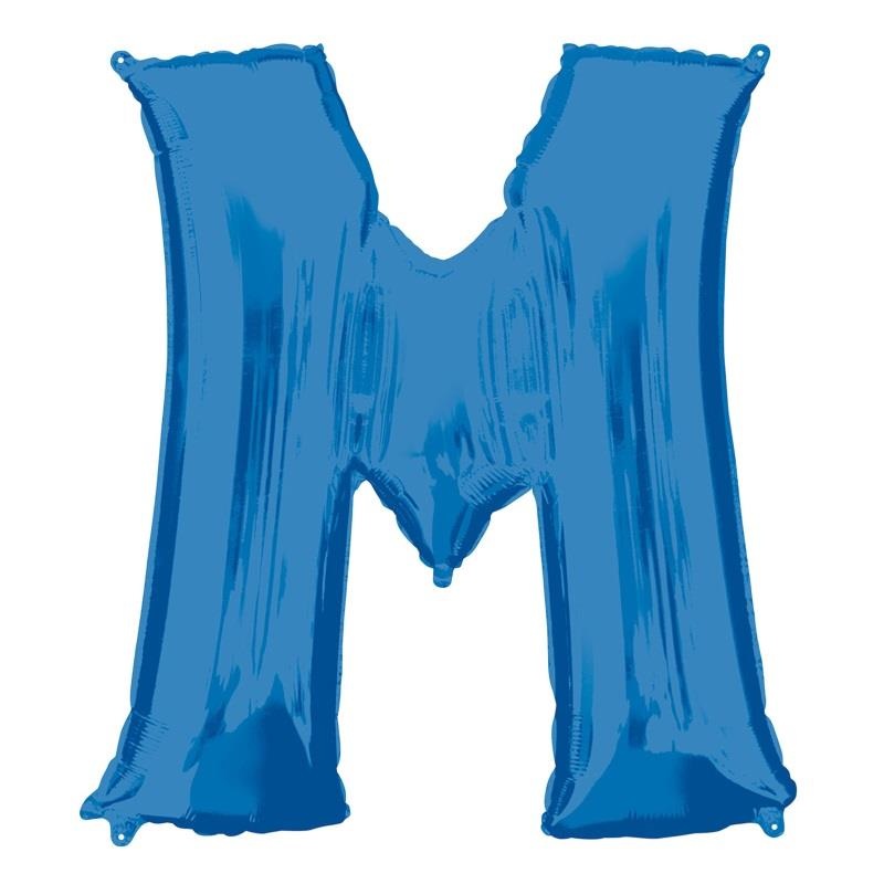 Balloon Letter M - Blue 34 inch Anagram