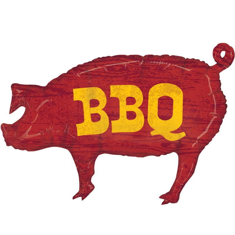 BBQ Pig Shaped 35" Foil | Helium Balloon - Buy Online