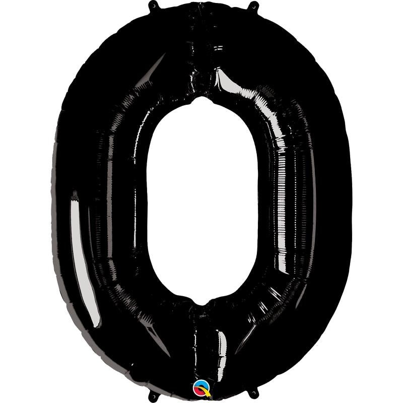 Black Number 0 Balloon - 34 inch Qualatex