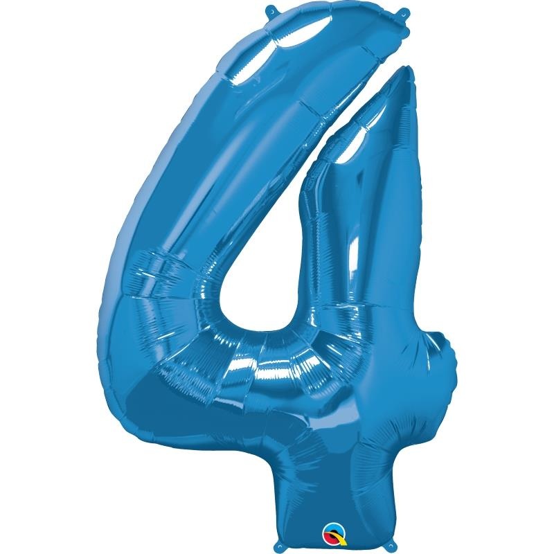 Blue 4 Balloon - Qualatex 34 inch