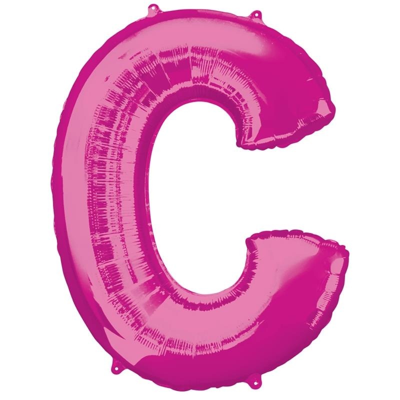 C Shaped Balloon - Pink 34 inch Anagram