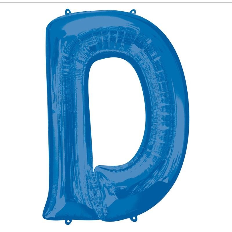 D Foil Balloon - Blue 34 inch Anagram