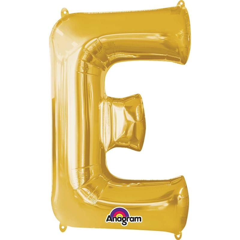 E Balloon - Gold 34 inch Anagram