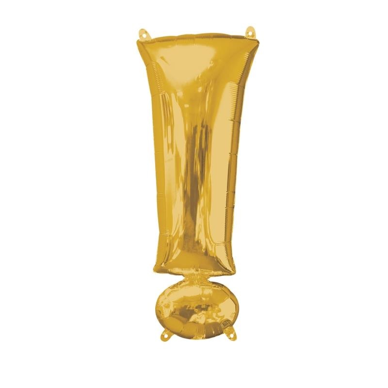 Exclamation Mark Balloon - Gold 34 inch