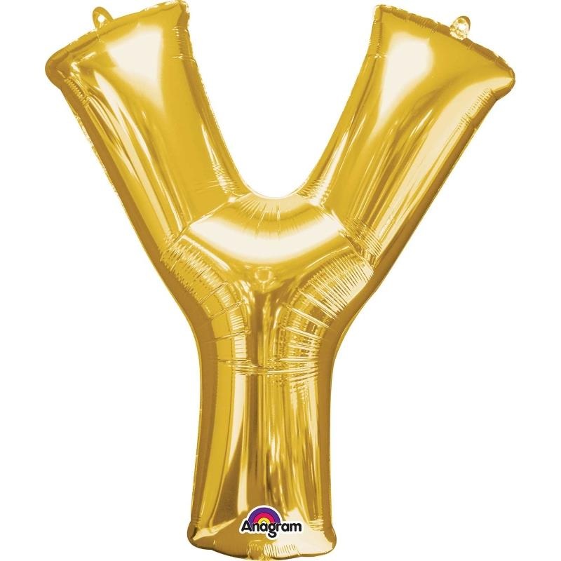 Gold Letter Y Balloon (34 inches)