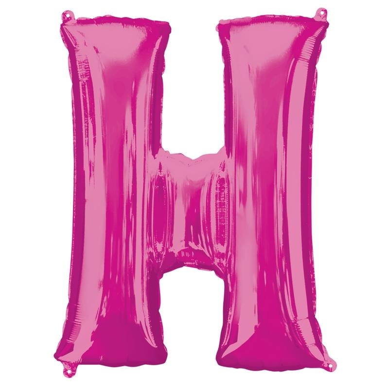 H Balloon - Pink 34 inch Anagram