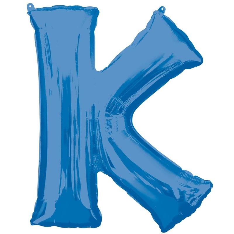 K Letter Balloon - Blue 34 inch Anagram