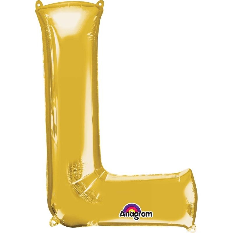 L Balloon - Gold 34 inch Anagram