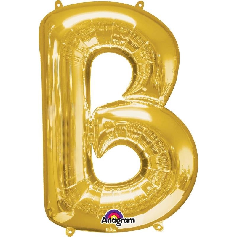 Letter B Balloon - Gold 34 inch