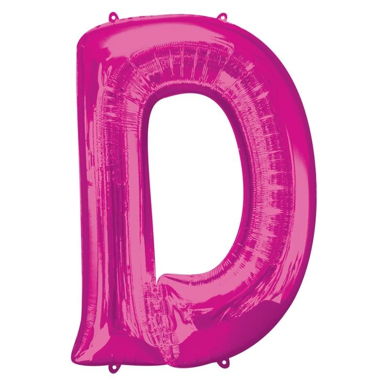 Letter D Balloon - Pink 34 inch Anagram