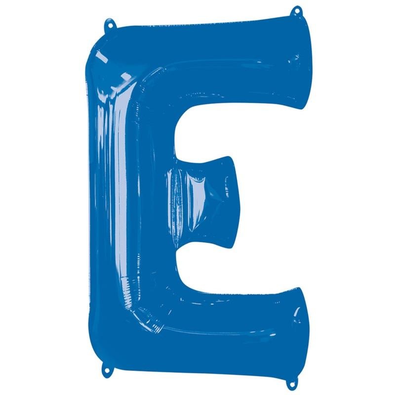 Letter E Balloon - Blue 34 inch Anagram