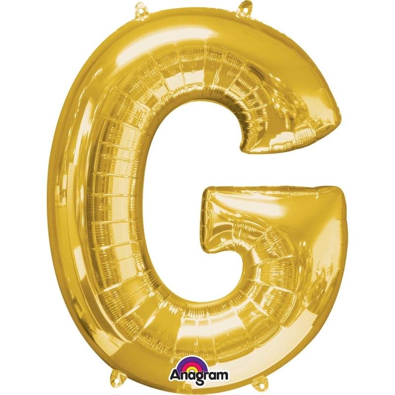Letter G Balloon - Gold 34 inch Anagram