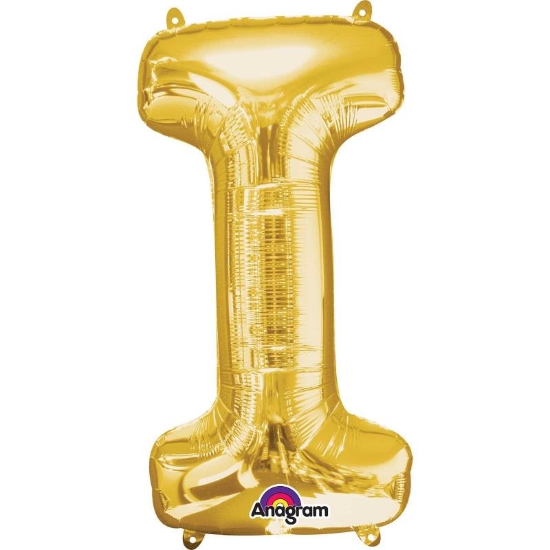 Letter I Balloon - Gold 34 inch Anagram