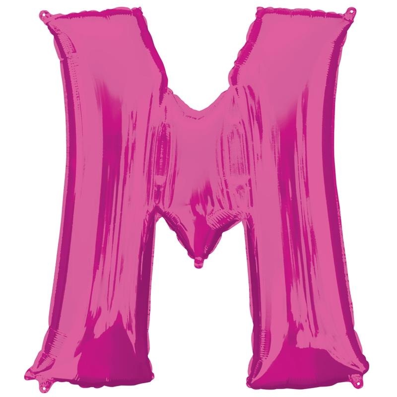 Letter M Balloon - Pink 34 inch Anagram