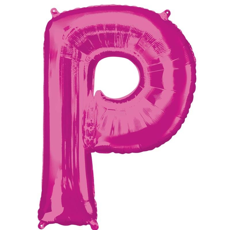 Letter P Balloon - Pink 34 inch Anagram