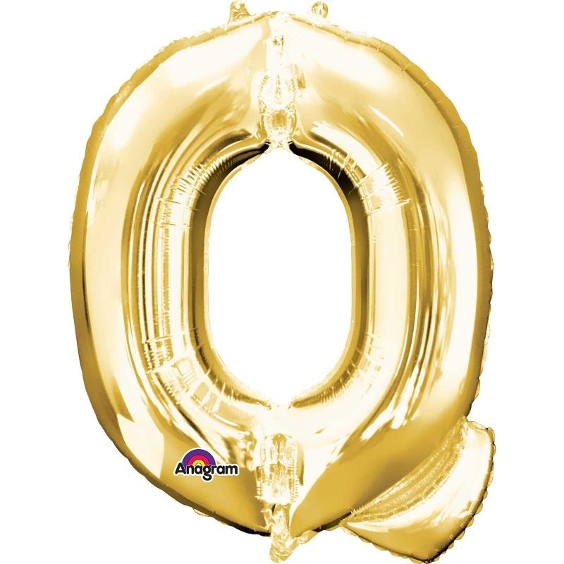 Letter Q Balloon - Gold 34 inch Anagram