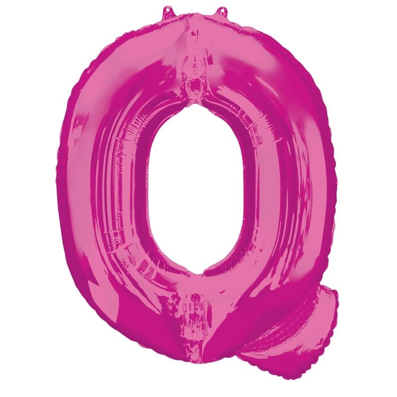 Letter Q Balloon - Pink 34 inch Anagram