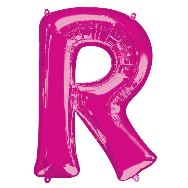 Letter R Balloon - Pink 34 inch Anagram