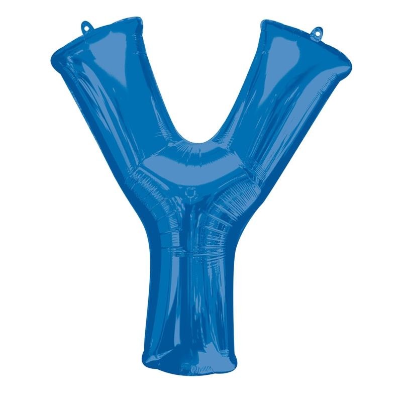 Letter Y Balloon - Blue 34 inch Anagram