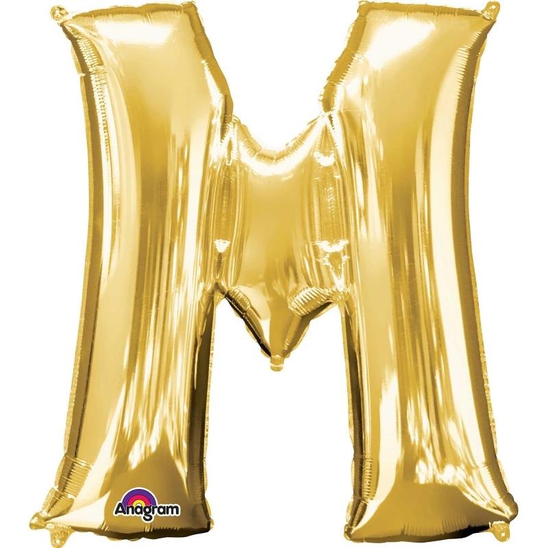 M Balloon - Gold 34 inch Anagram