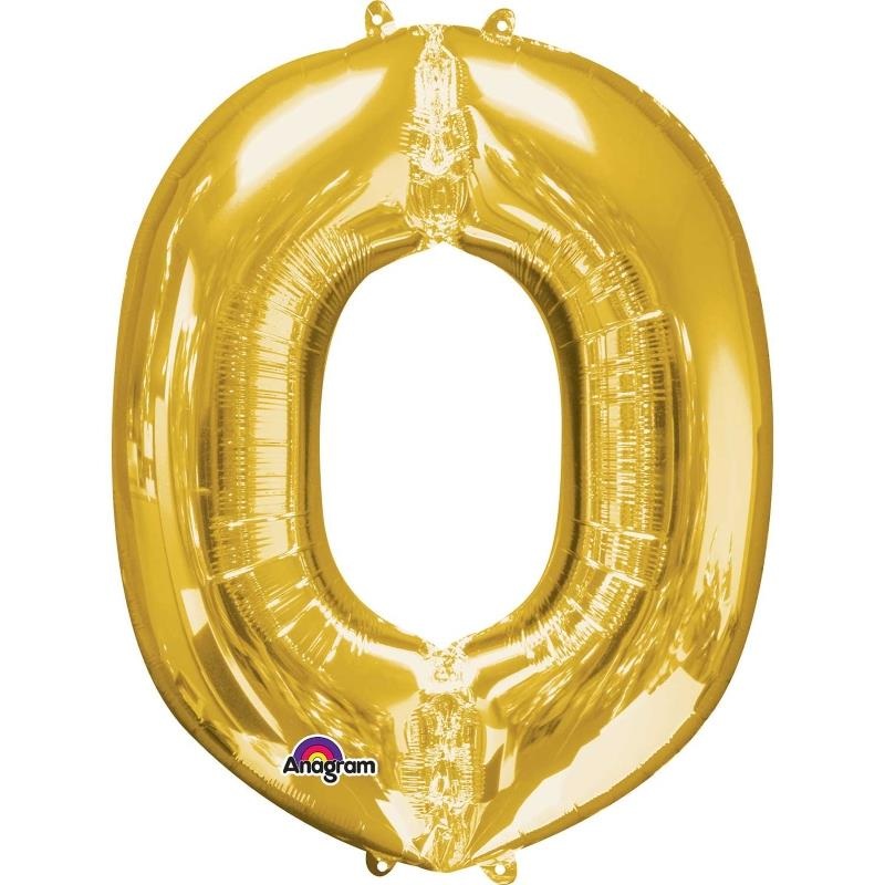 O Balloon - Gold 34 inch Anagram