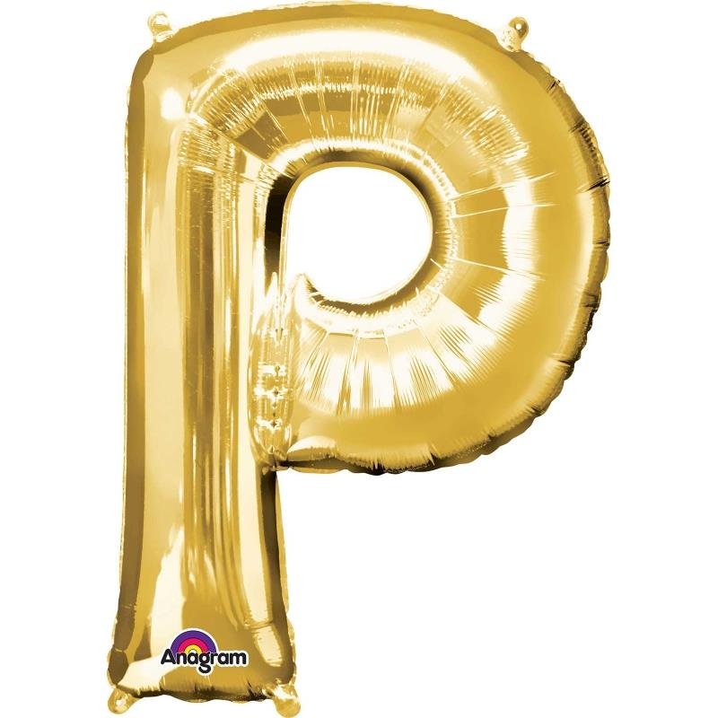 P Balloon - Gold 34 inch Anagram