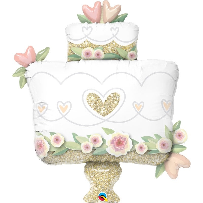 Glittering Wedding Cake Foil Balloon