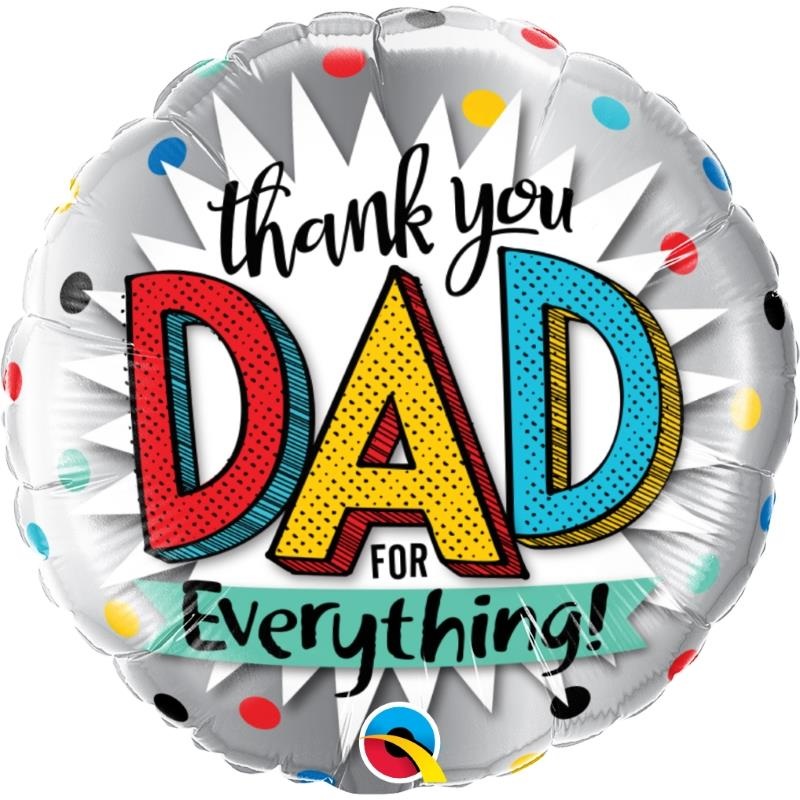 Thank You Dad for Everything 18 Inch Foil Balloon