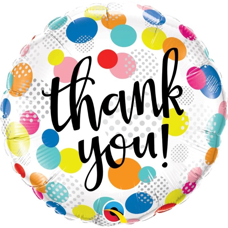 Thank You Dots 18 Inch Foil Balloon