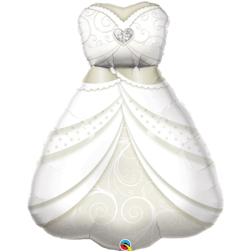 Wedding | Bride Dress Shaped 38" Foil | Helium Balloon