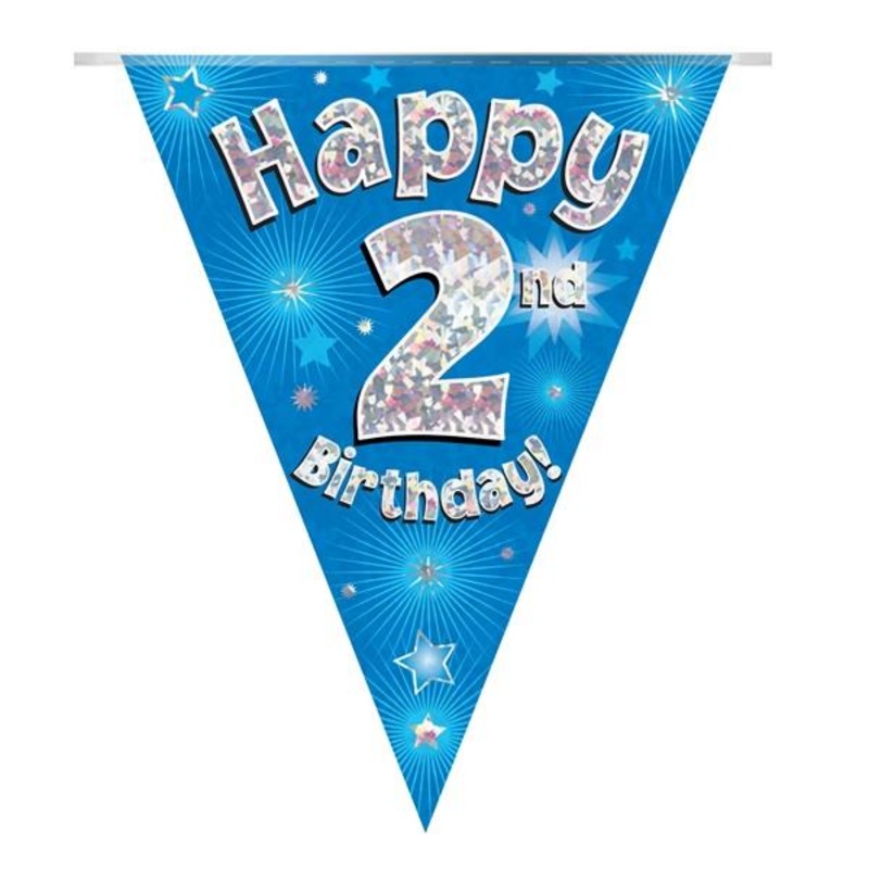 Blue Stars 2nd Birthday Bunting