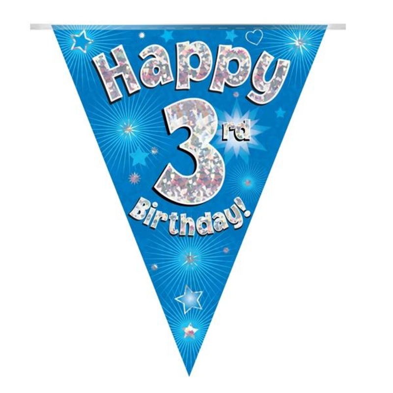 Blue Stars 3rd Birthday Bunting