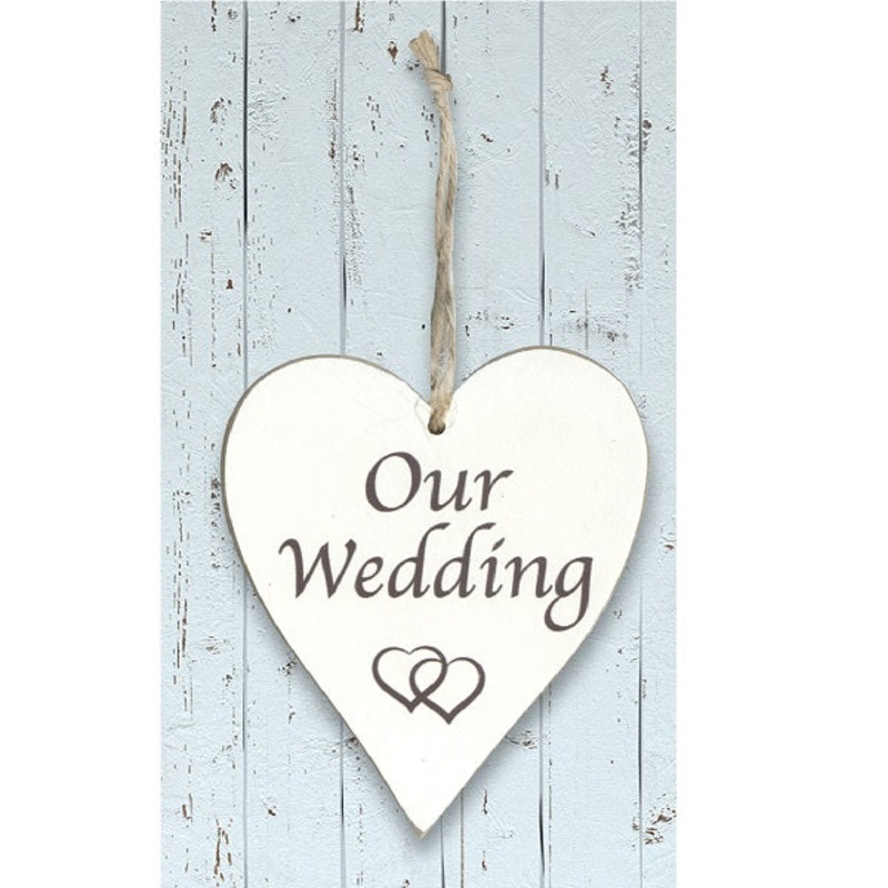 Our Wedding Hanging Wooden Heart