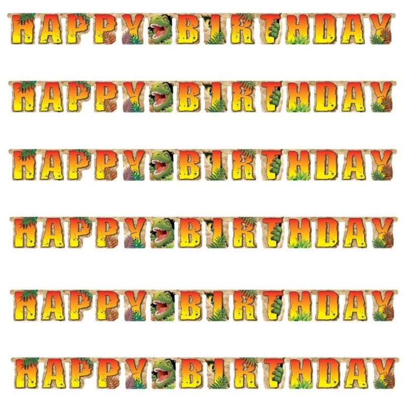 Dinosaur Blast Birthday Banner