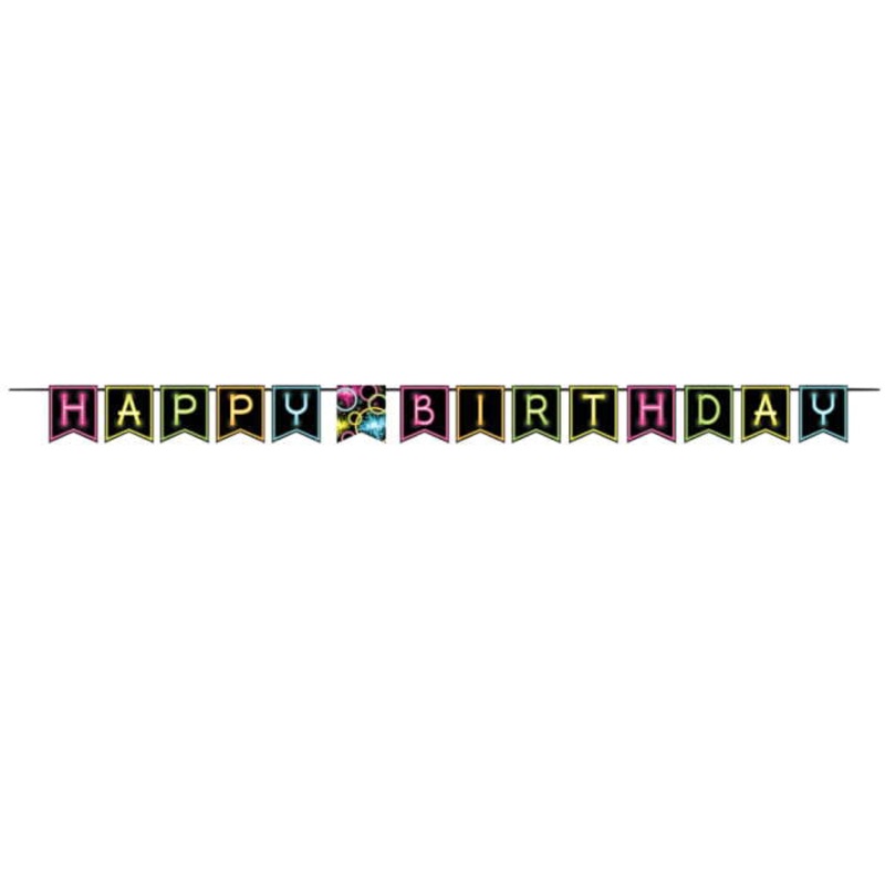 Neon Birthday Banner