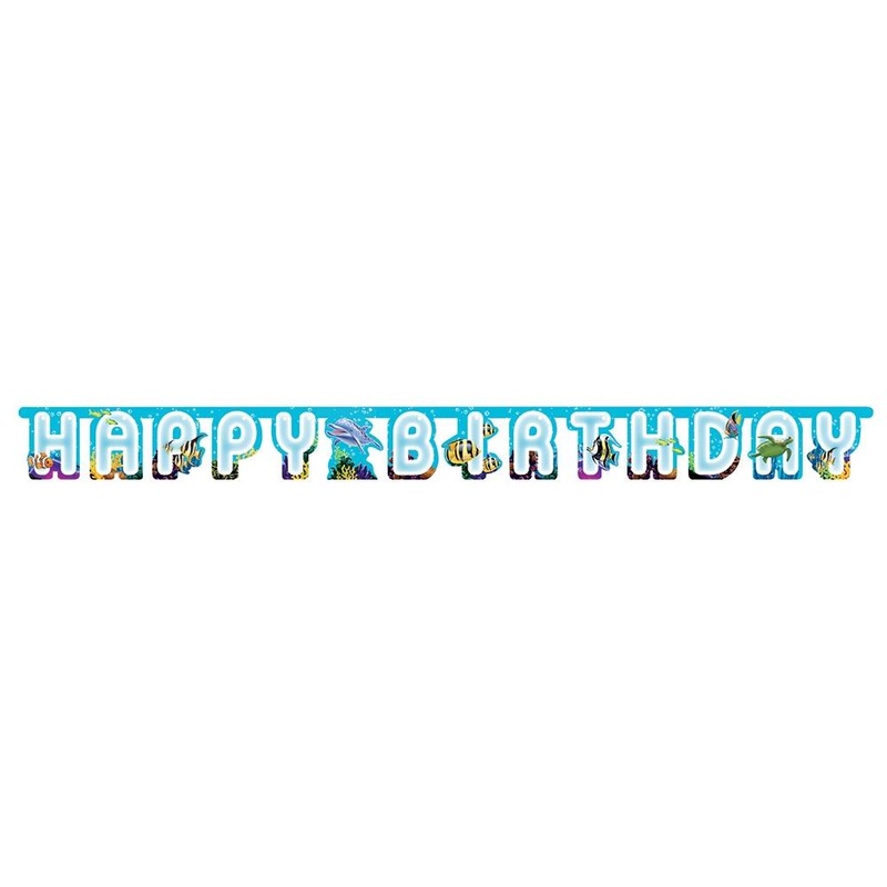 Ocean Happy Birthday Party Ribbon Banner | Decoration - Buy Online