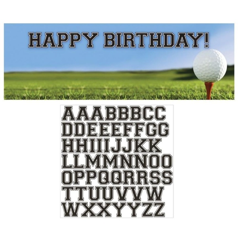 Personalised Golf Birthday Banner