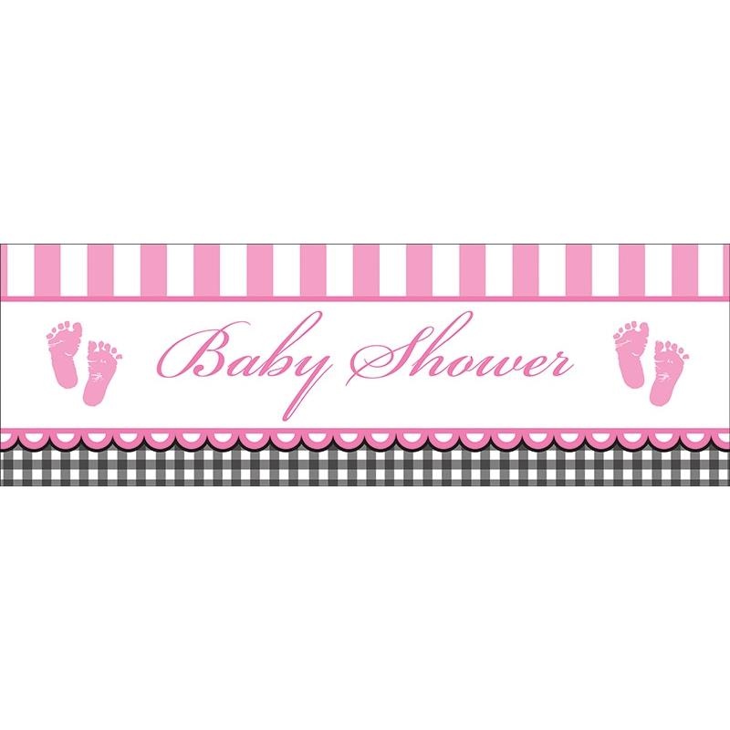 Pink Giant Baby Shower Banners