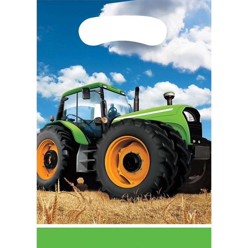Tractor Party Bags Pack of 8