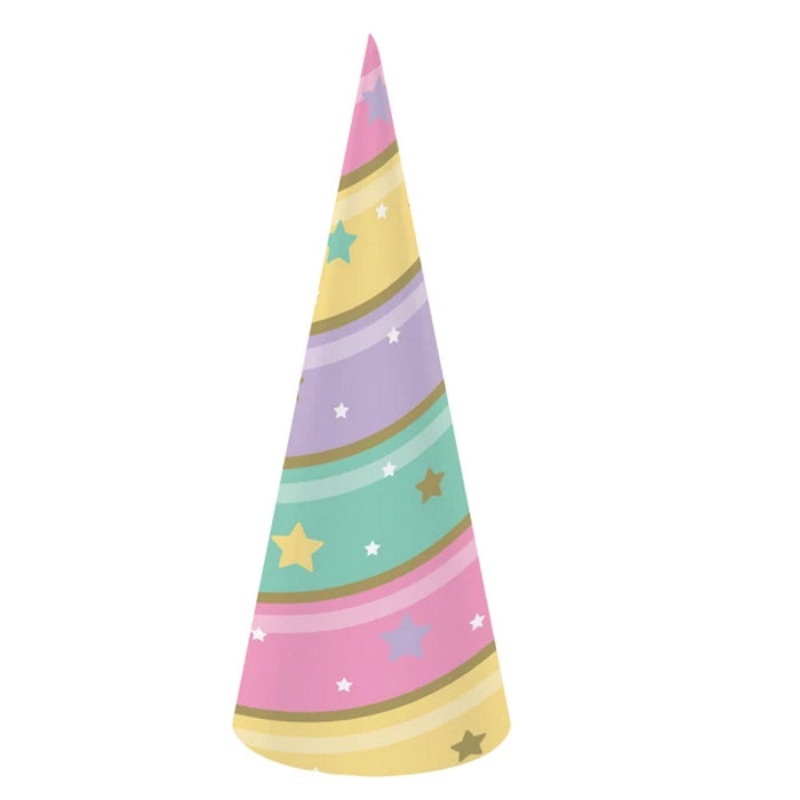 Unicorn Sparkle Party Favour Hats Pack of 8