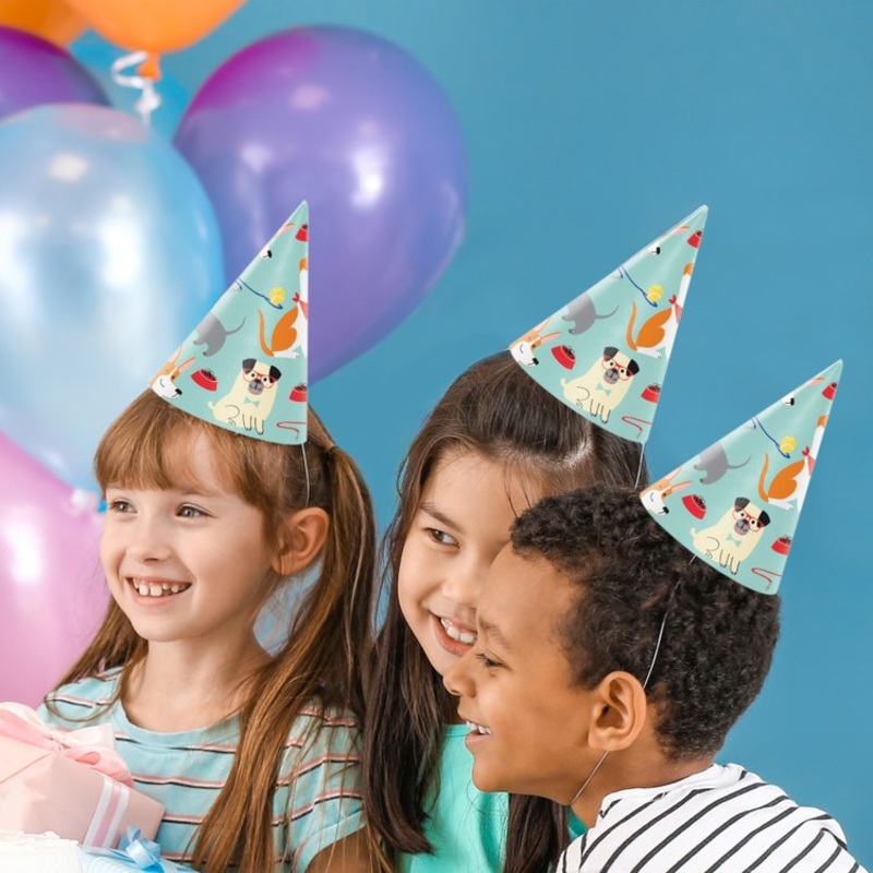 Dog Party Hats Pack of 8