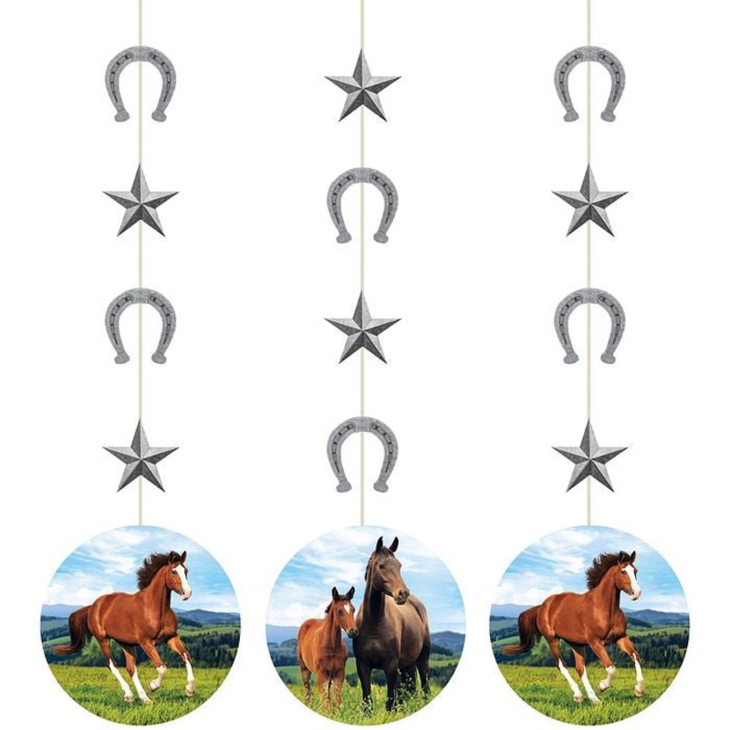 Horse Hanging Decorations Pack of 3