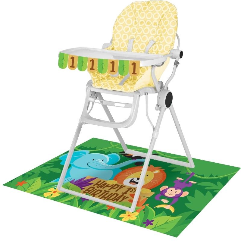 Jungle Safari 1st Birthday Party High Chair Decorating Kit - Buy Online