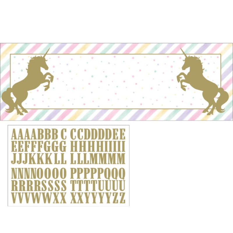 Personalised Unicorn Banner - Unicorn Sparkle