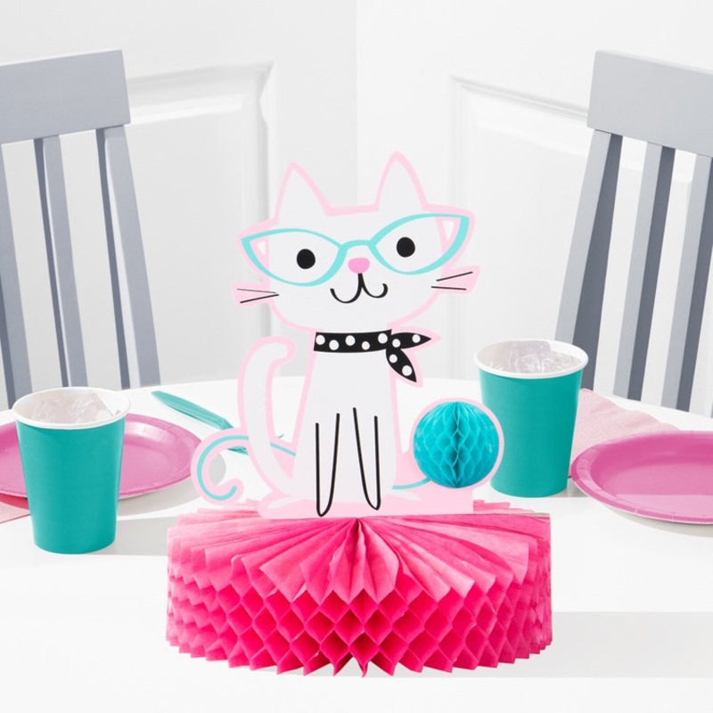 Purrfect Cat Party Honeycomb Table Centrepiece | Decoration - Buy Online