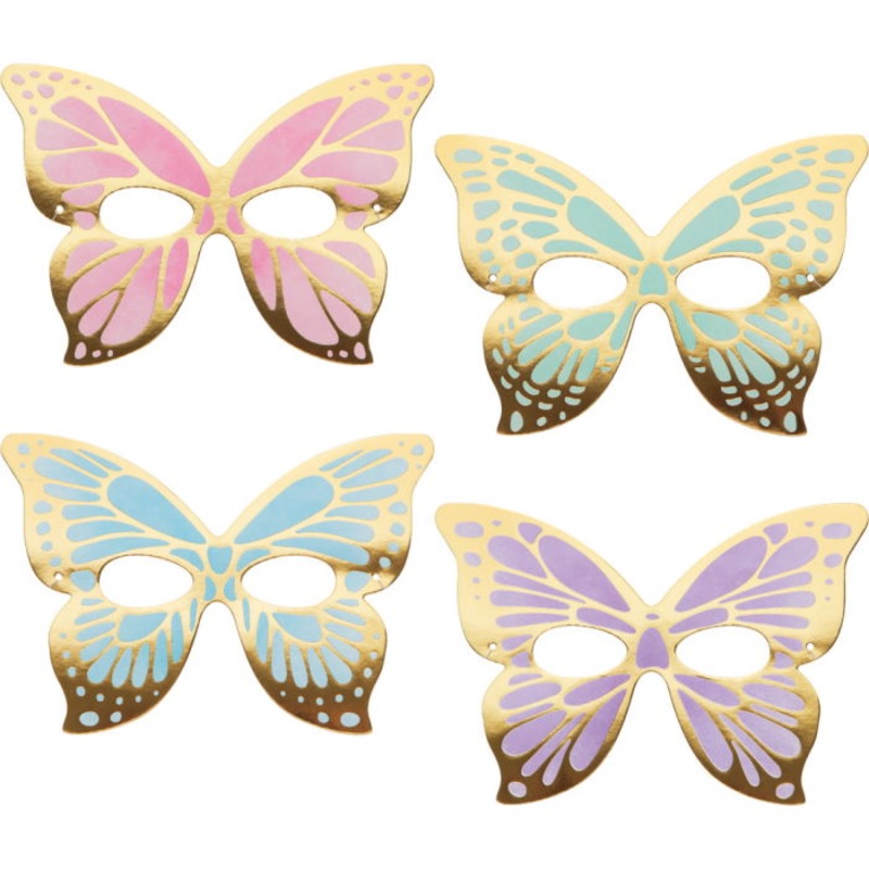 Butterfly Party Favour | Paper Face Masks Pack of 8