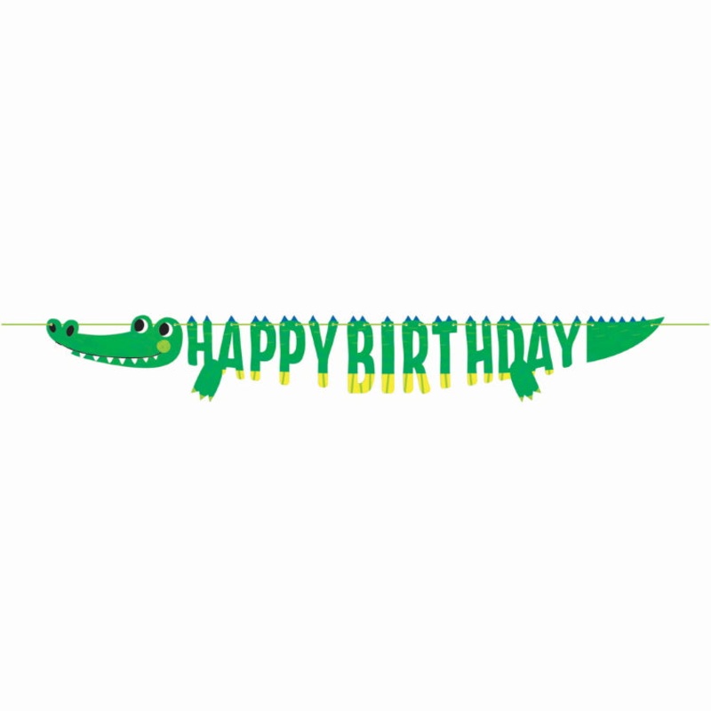 Happy Birthday Crocodile Banner