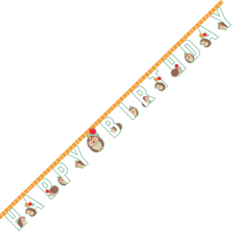 Hedgehog Happy Birthday Party Banner | Decoration